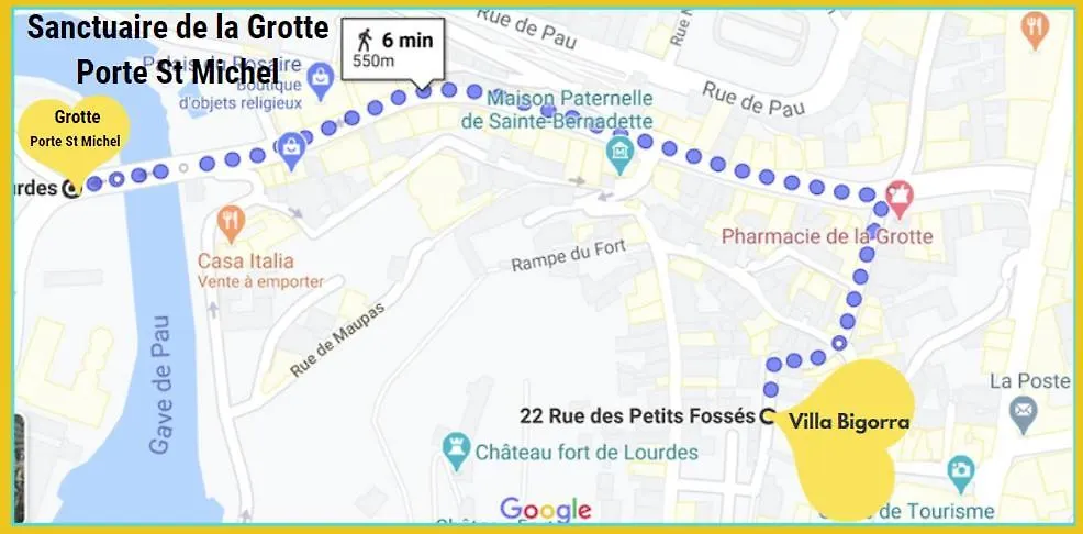 Daire Villa Bigorra Lourdes Centre Le Sanctuaire La Grotte , Parking